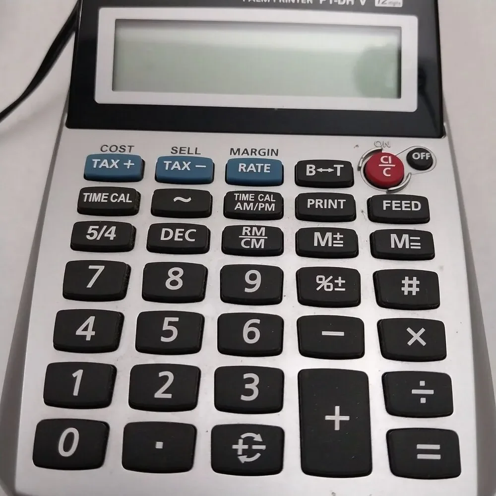 Canon Palm Printer P1-DH V 12 Digits Adding Machine #X20